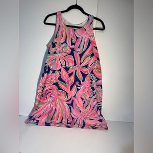 Lilly Pulitzer Pink and Blue Floral Women Dress Size S